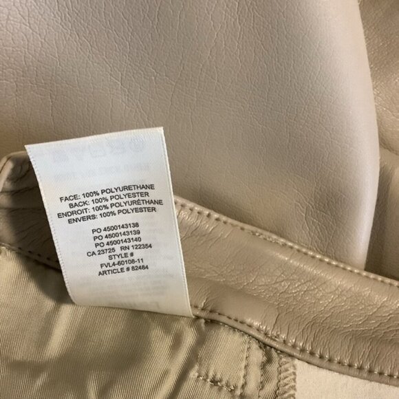 WILFRED MELINA VEGAN LEATHER TAUPE NEUTRAL PANTS 00 - Picture 12 of 13
